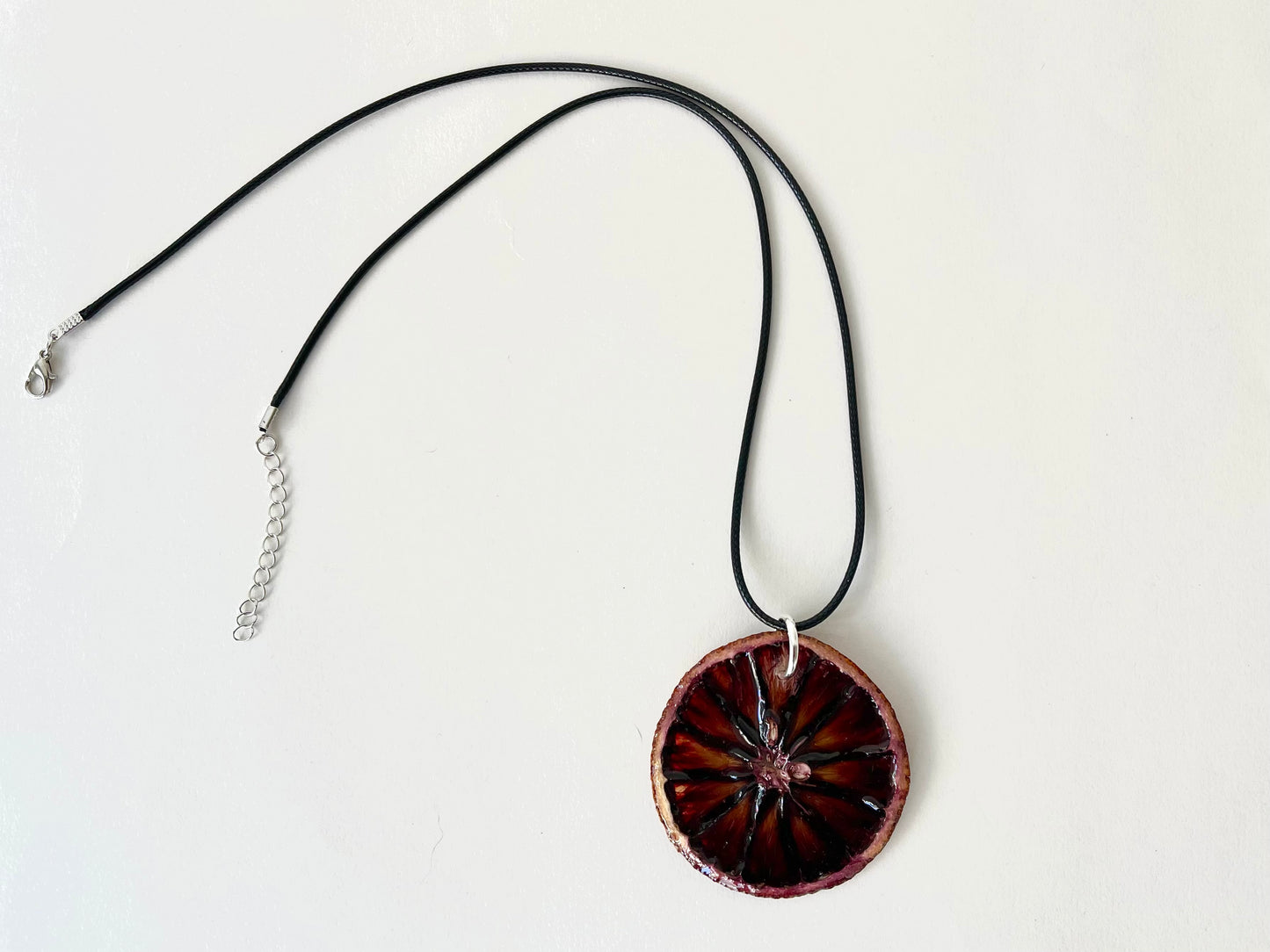 Blood Orange Wheel Necklace *Free Shipping*