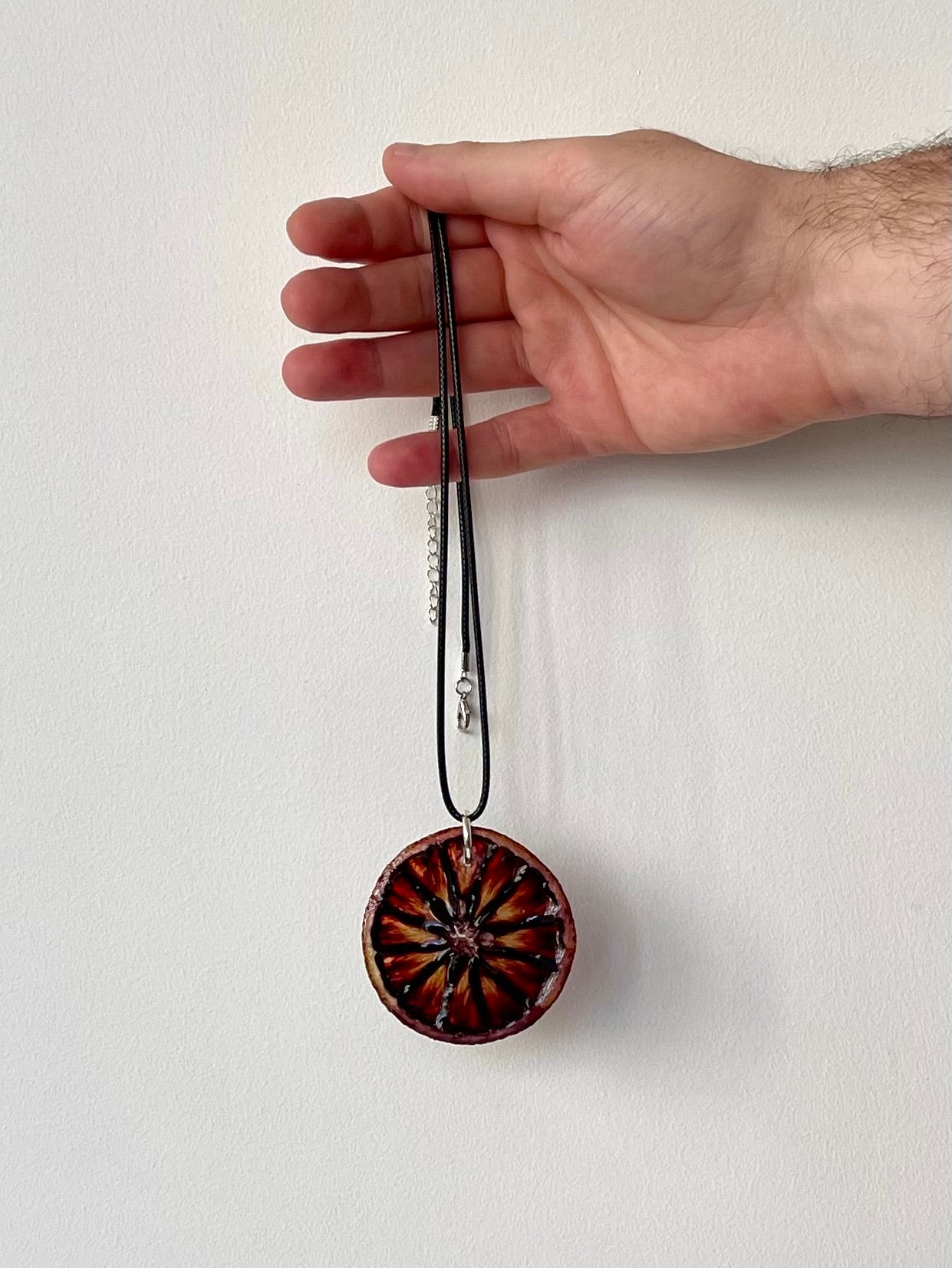 Orange Wheel Earrings + Blood Orange Necklace Set *Free Shipping*